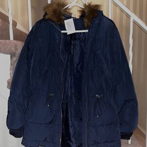 Navy H&M coat